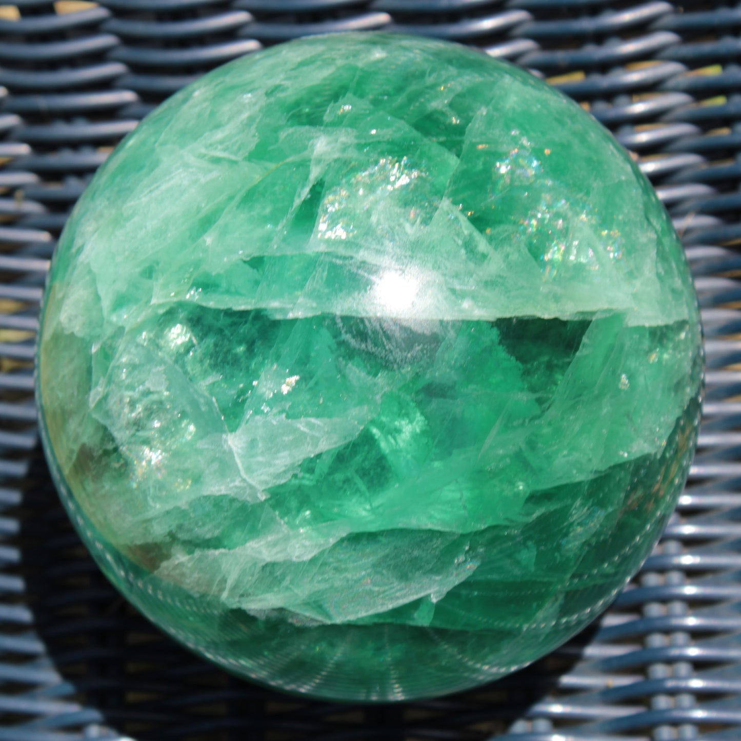 Green Fluorite sphere 2408g