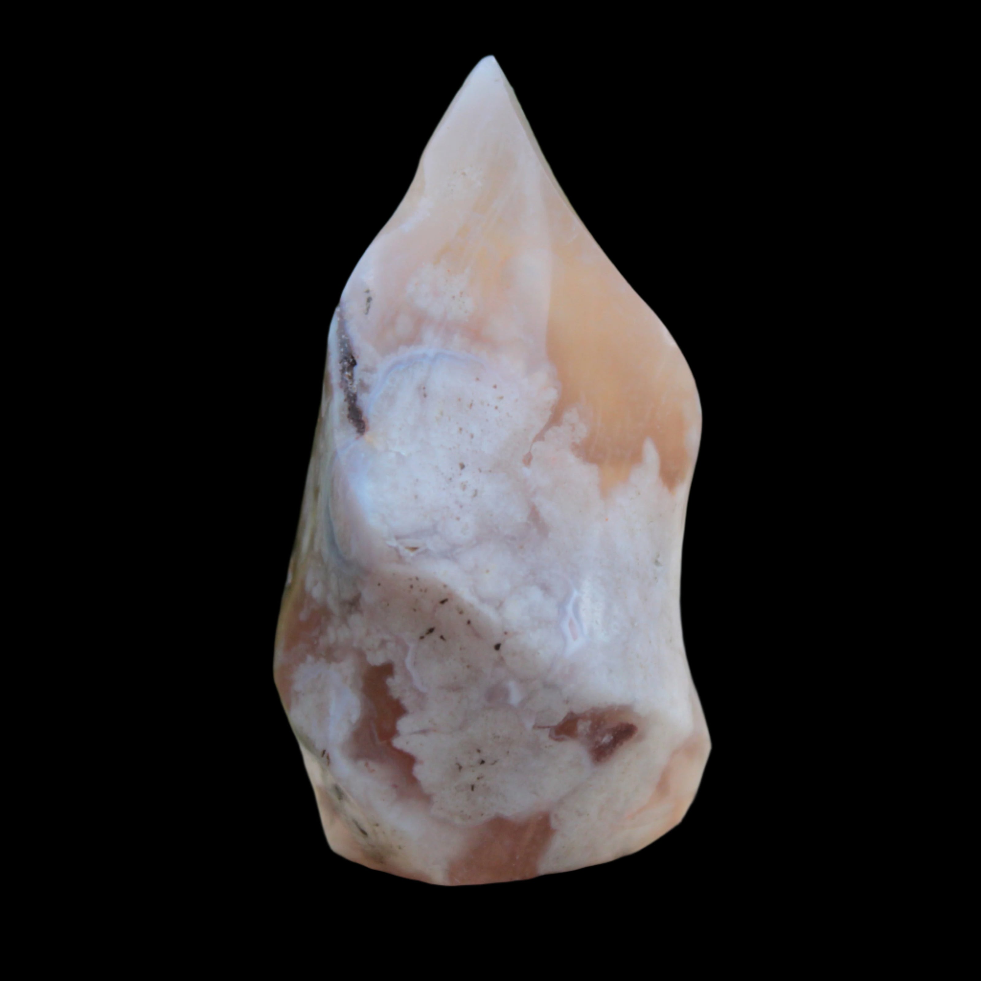 Snowflake Cherry Blossom Agate flame from Madagascar 63g - Rocks and Things Store