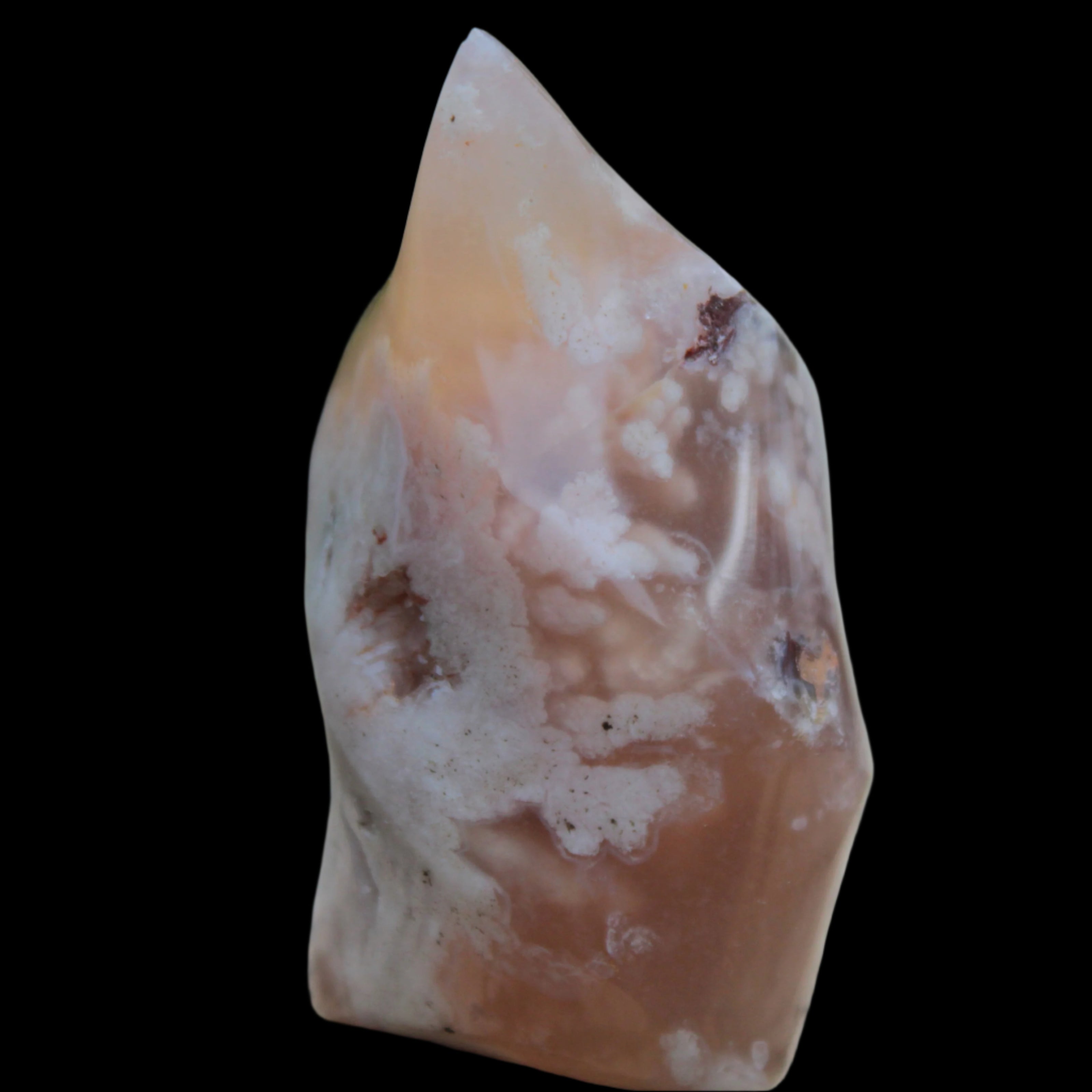 Snowflake Cherry Blossom Agate flame from Madagascar 63g - Rocks and Things Store