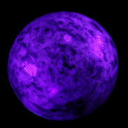 Pink Tourmaline sphere 60mm 357g in UV light - Rocks and Things Store