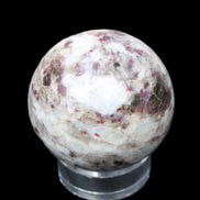 Pink Tourmaline sphere 60mm 357g in sunlight - Rocks and Things Store