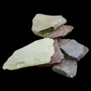 Reedy Creek river glass, 6 pieces in sunlight - Rocks and Things Store