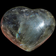 Labradorite heart 142g in sunlight - Rocks and Things Store
