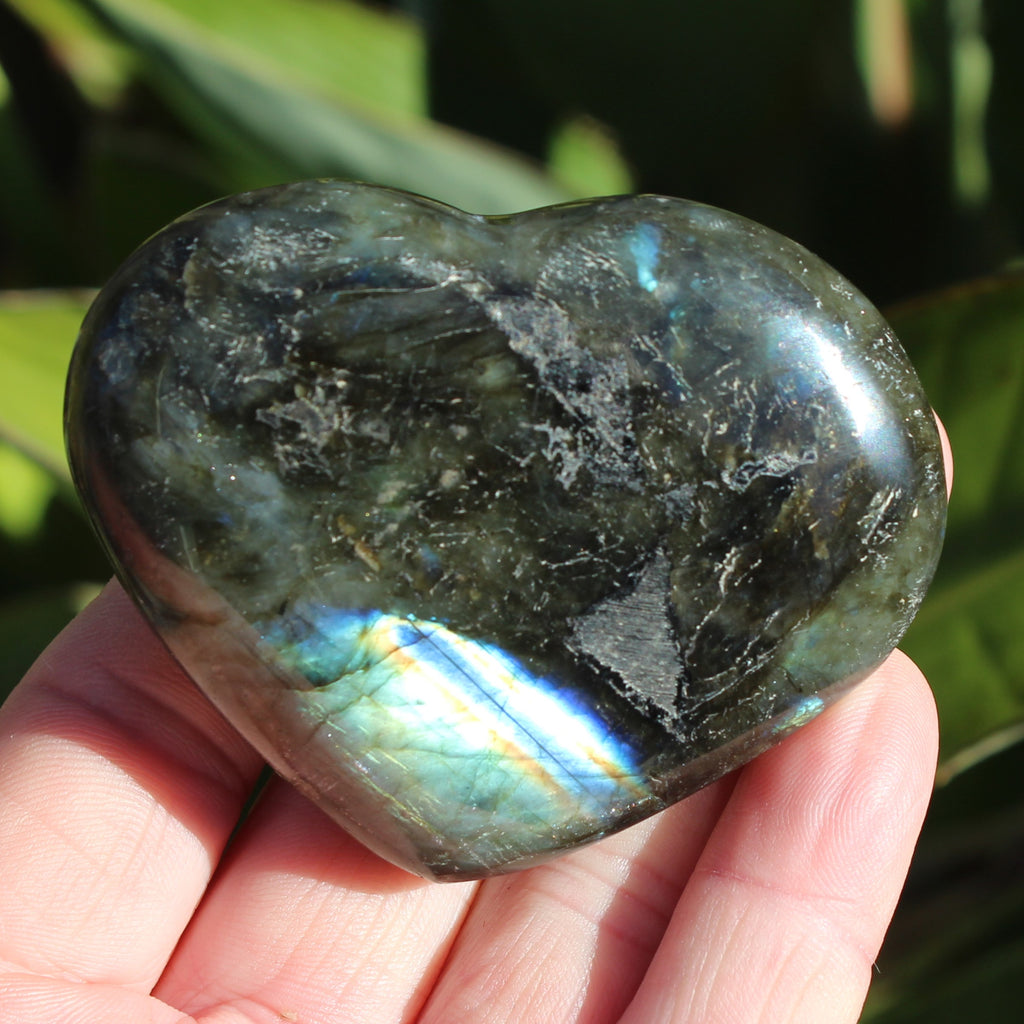 Labradorite heart 142g Rocks and Things