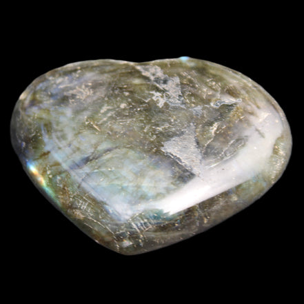 Labradorite heart 142g in sunlight - Rocks and Things Store