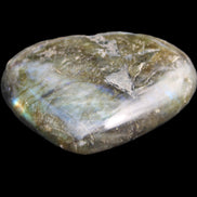 Labradorite heart 142g in sunlight - Rocks and Things Store