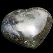Labradorite heart 142g in sunlight - Rocks and Things Store