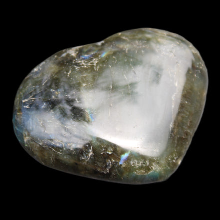 Labradorite heart 142g in sunlight - Rocks and Things Store