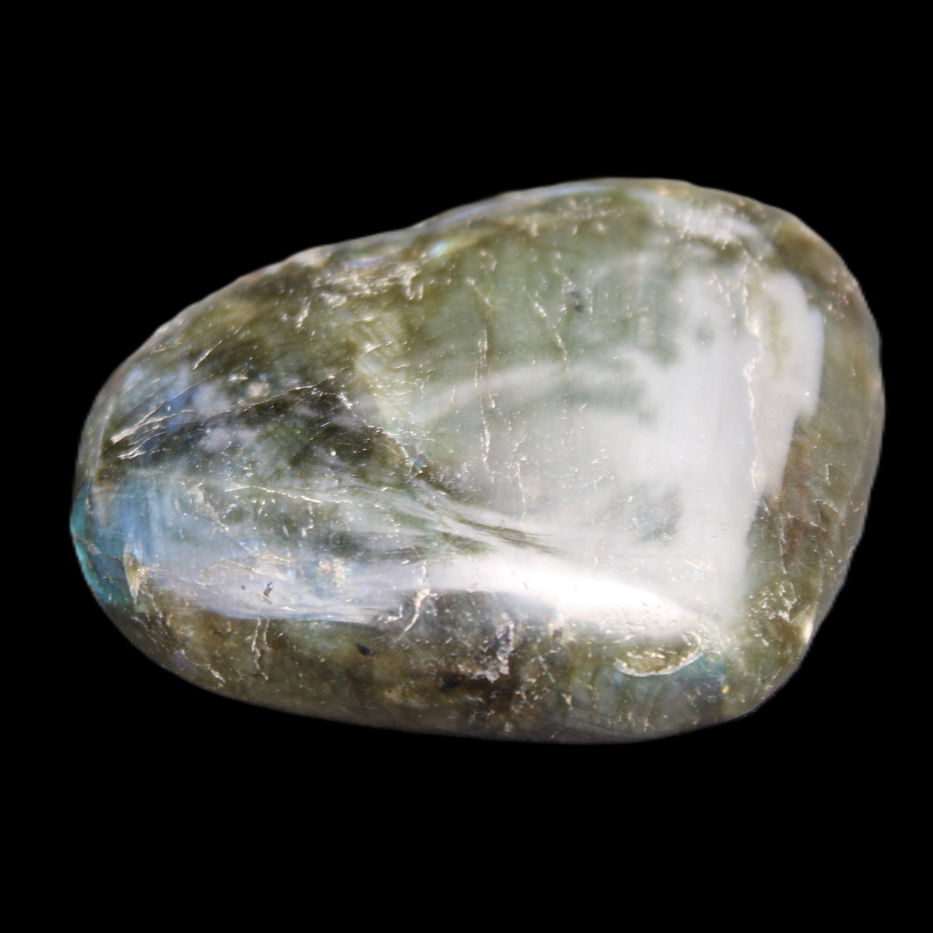 Labradorite heart 142g in sunlight - Rocks and Things Store