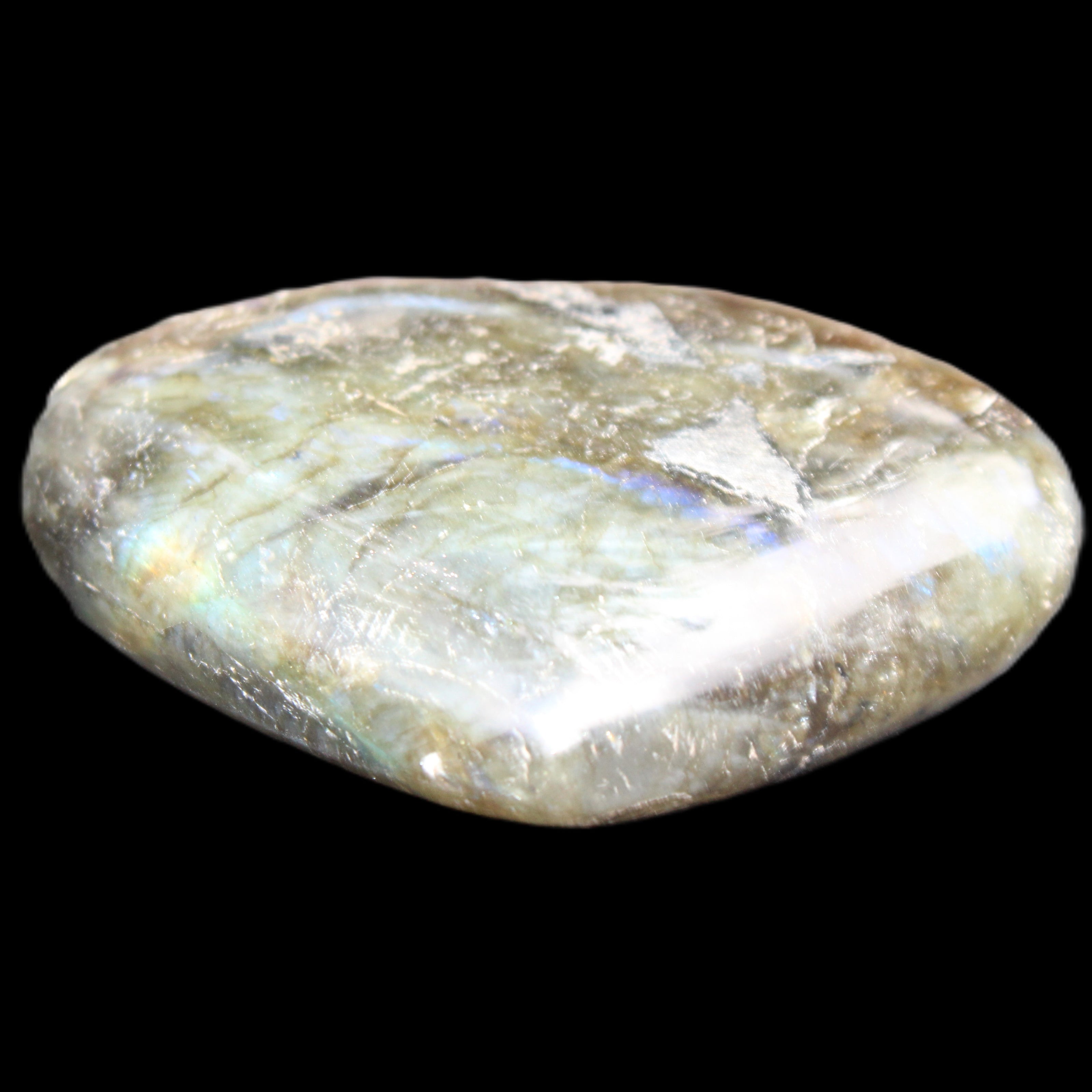 Labradorite heart 142g in sunlight - Rocks and Things Store