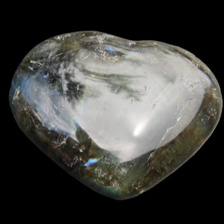 Labradorite heart 142g in sunlight - Rocks and Things Store