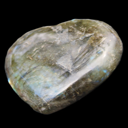 Labradorite heart 142g in sunlight - Rocks and Things Store