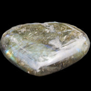 Labradorite heart 142g in sunlight - Rocks and Things Store