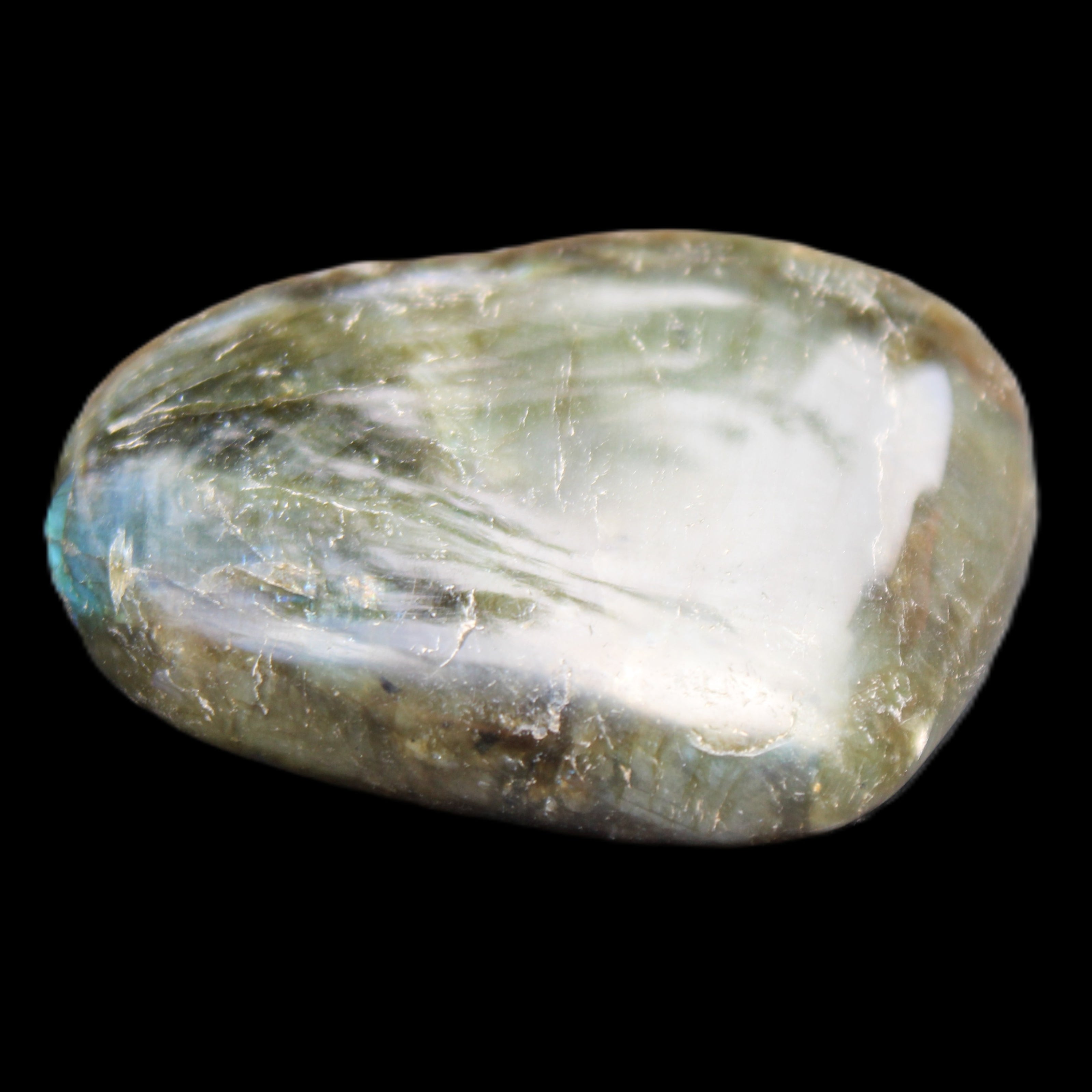 Labradorite heart 142g in sunlight - Rocks and Things Store