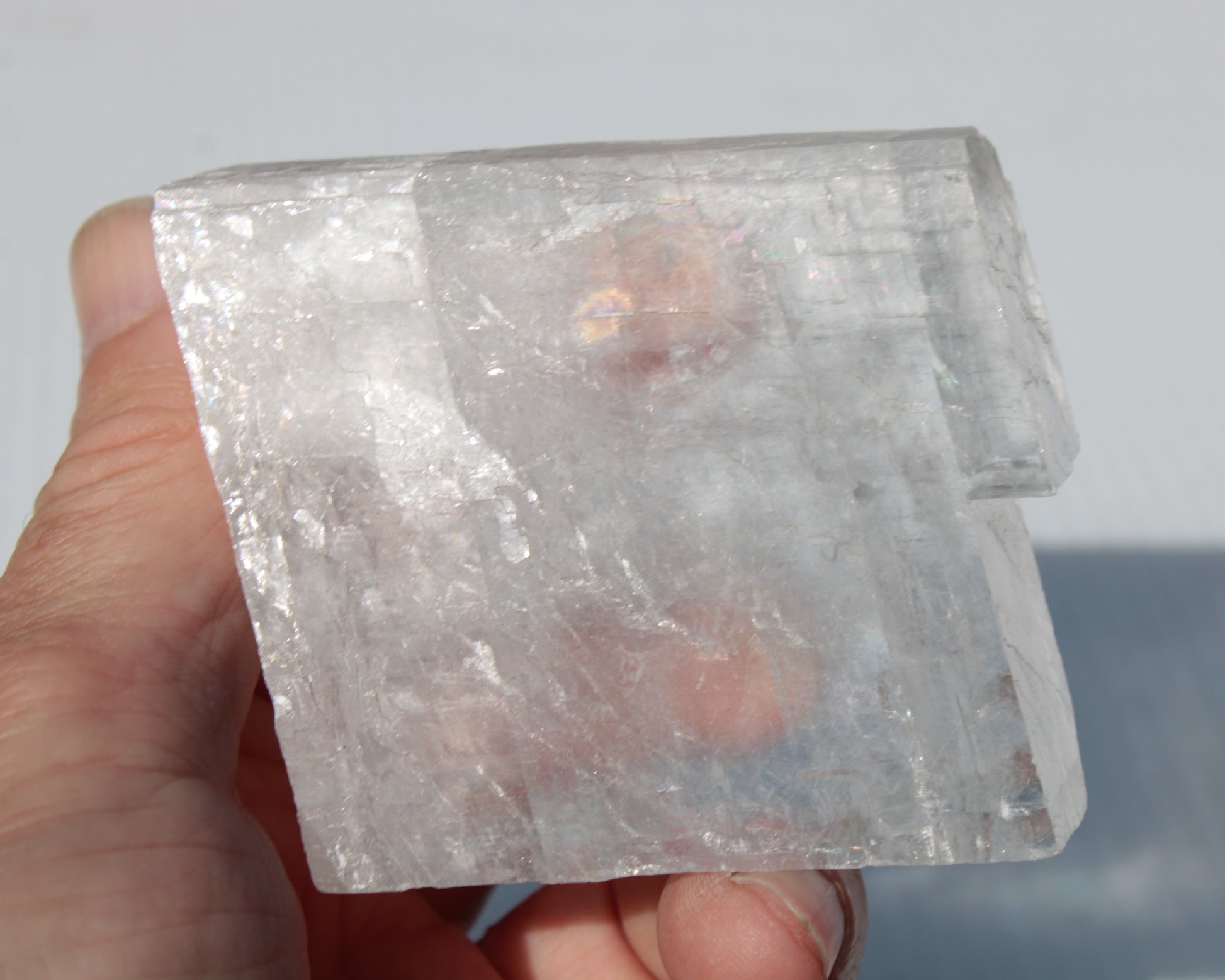 Optical Calcite Spar crystal from China 206g Rocks and Things