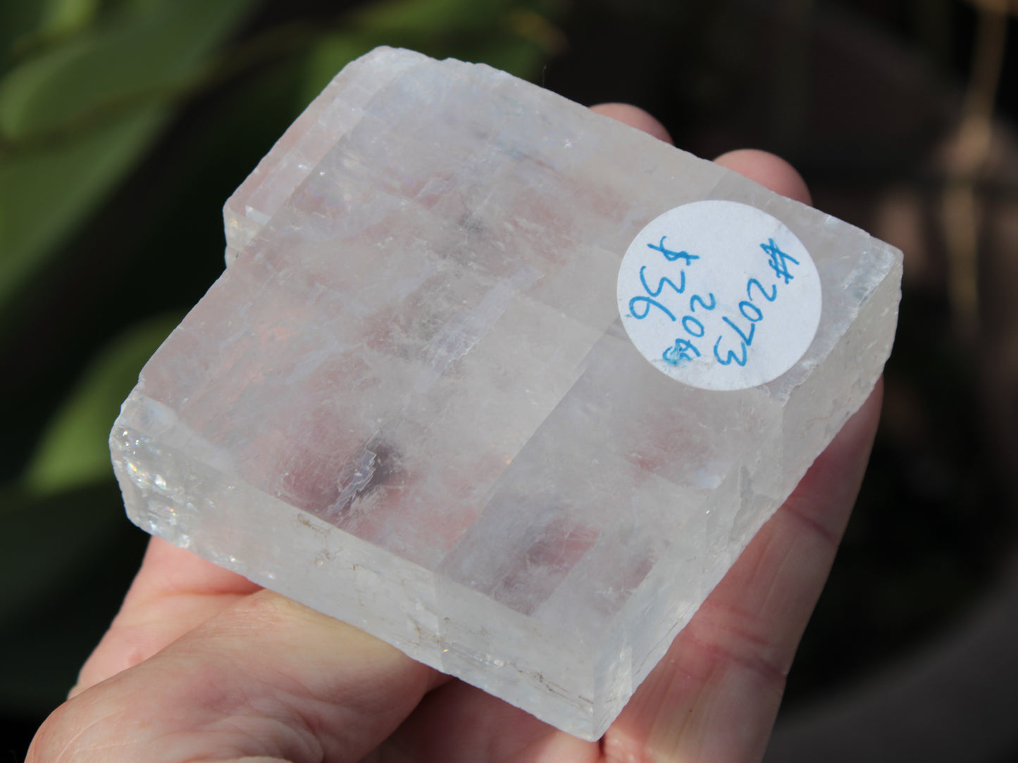 Optical Calcite Spar crystal from China 206g Rocks and Things