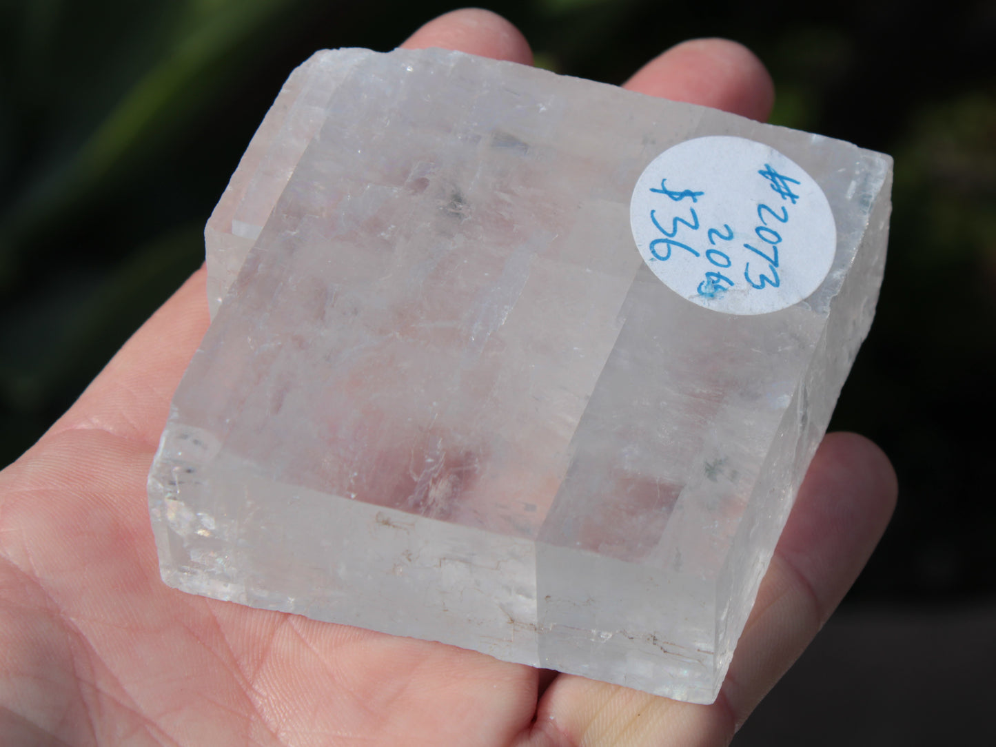 Optical Calcite Spar crystal from China 206g Rocks and Things