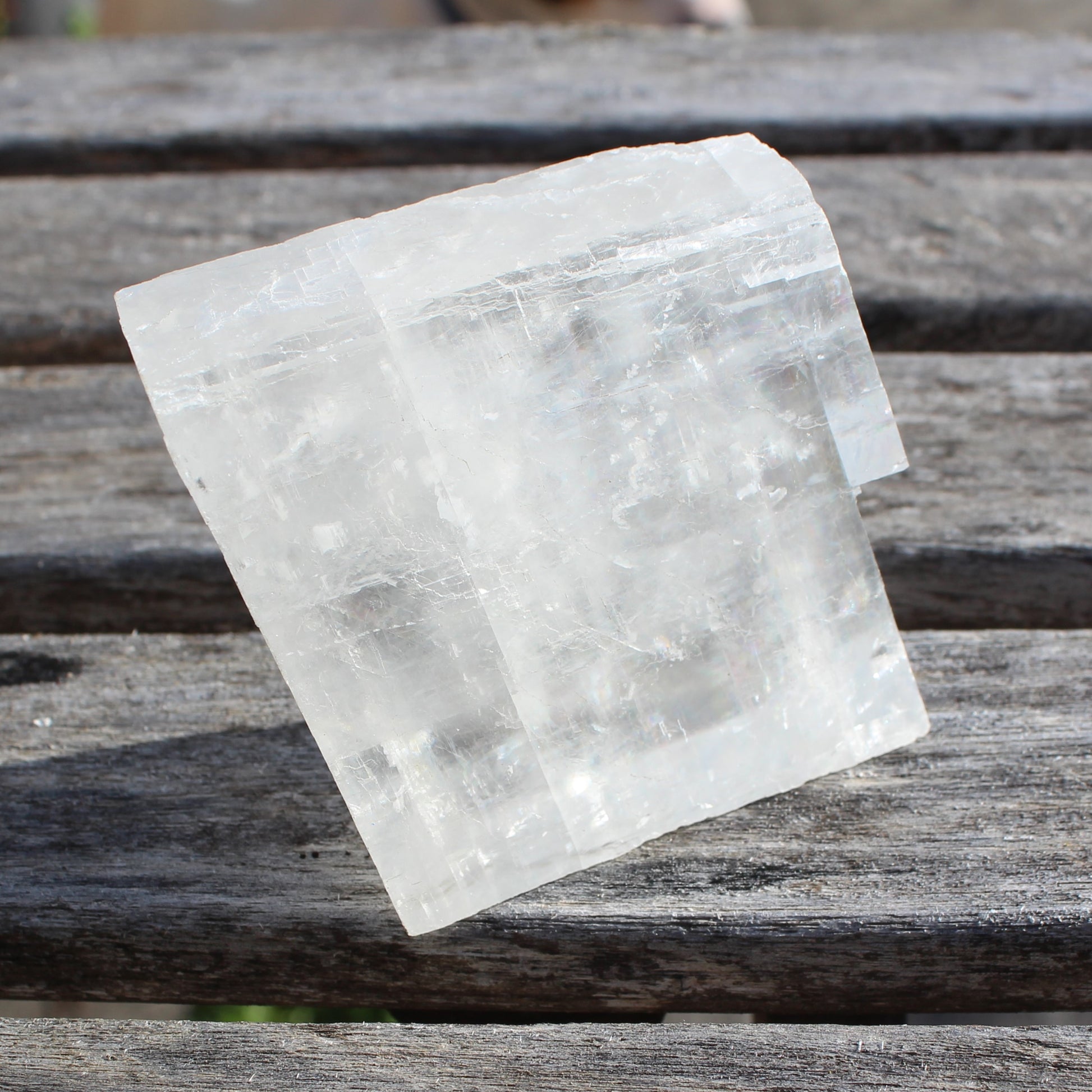 Optical Calcite Spar crystal from China 206g Rocks and Things