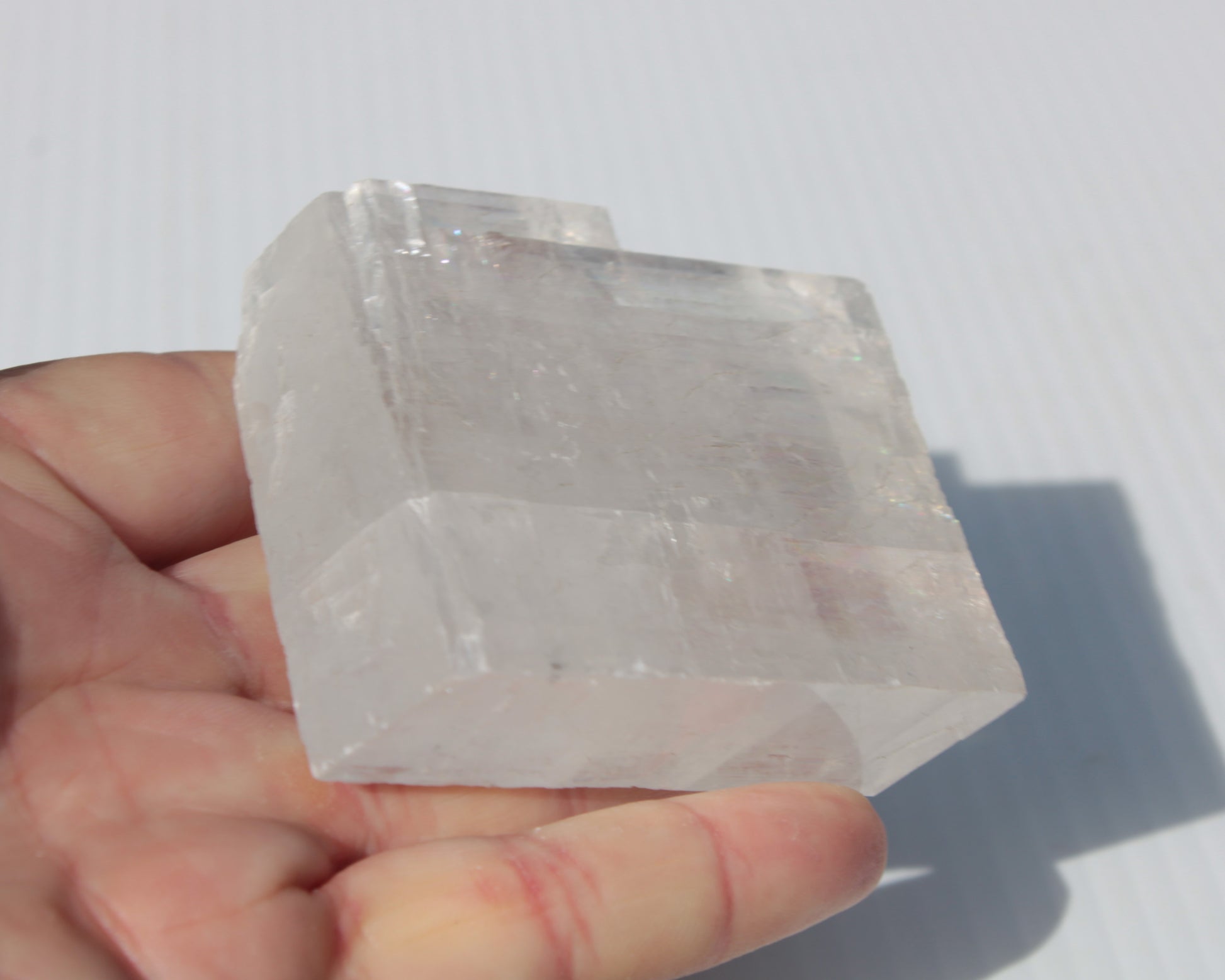 Optical Calcite Spar crystal from China 206g Rocks and Things