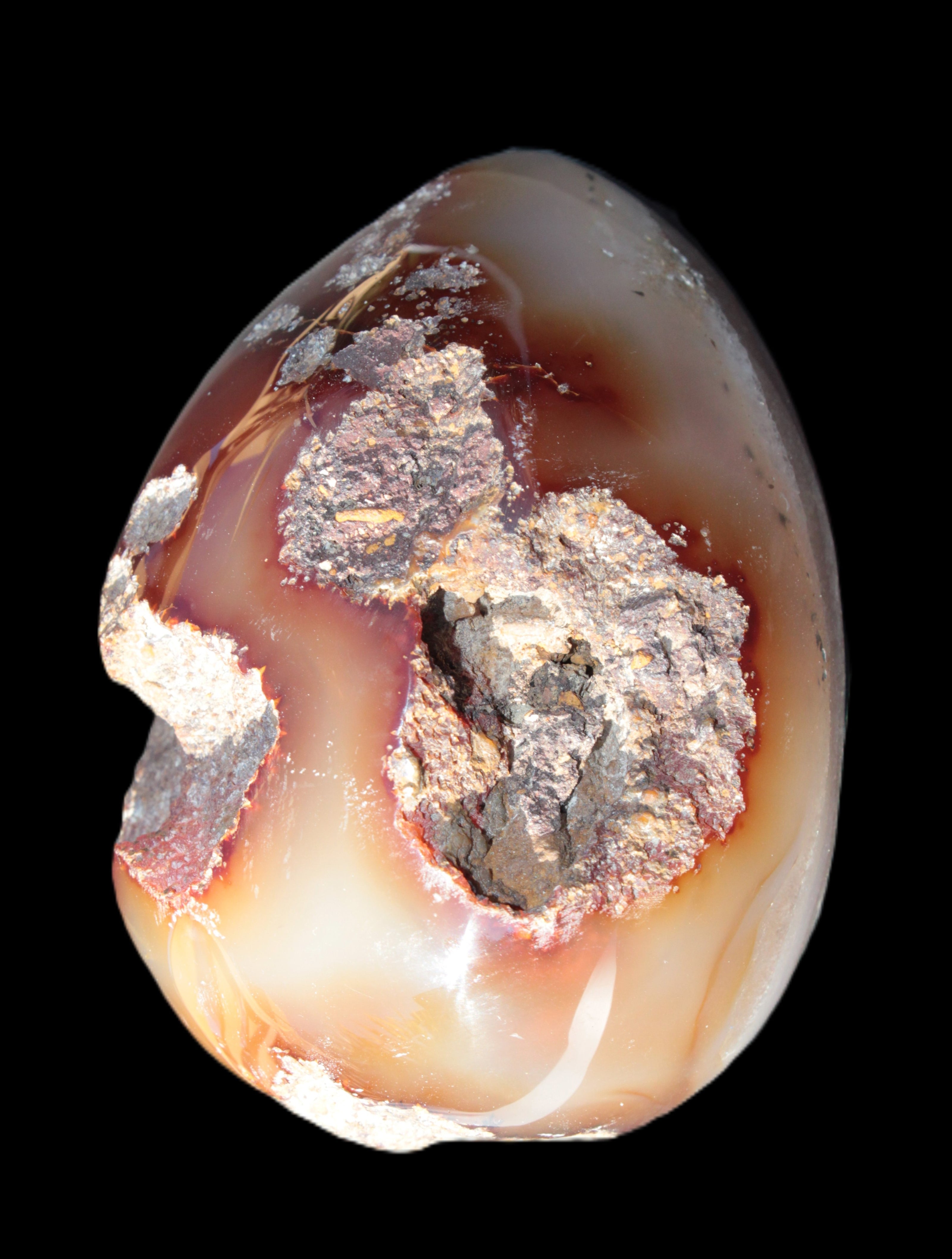 Chocolate Agate crystal cave geode 498g