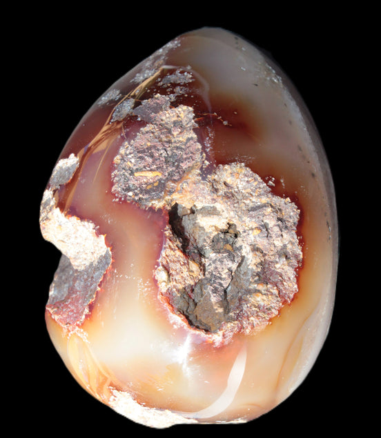 Chocolate Agate crystal cave geode 498g