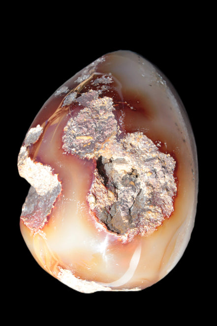 Chocolate Agate crystal cave geode 498g