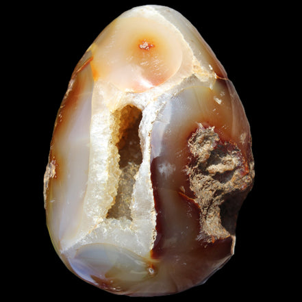 Chocolate Agate crystal cave geode 498g