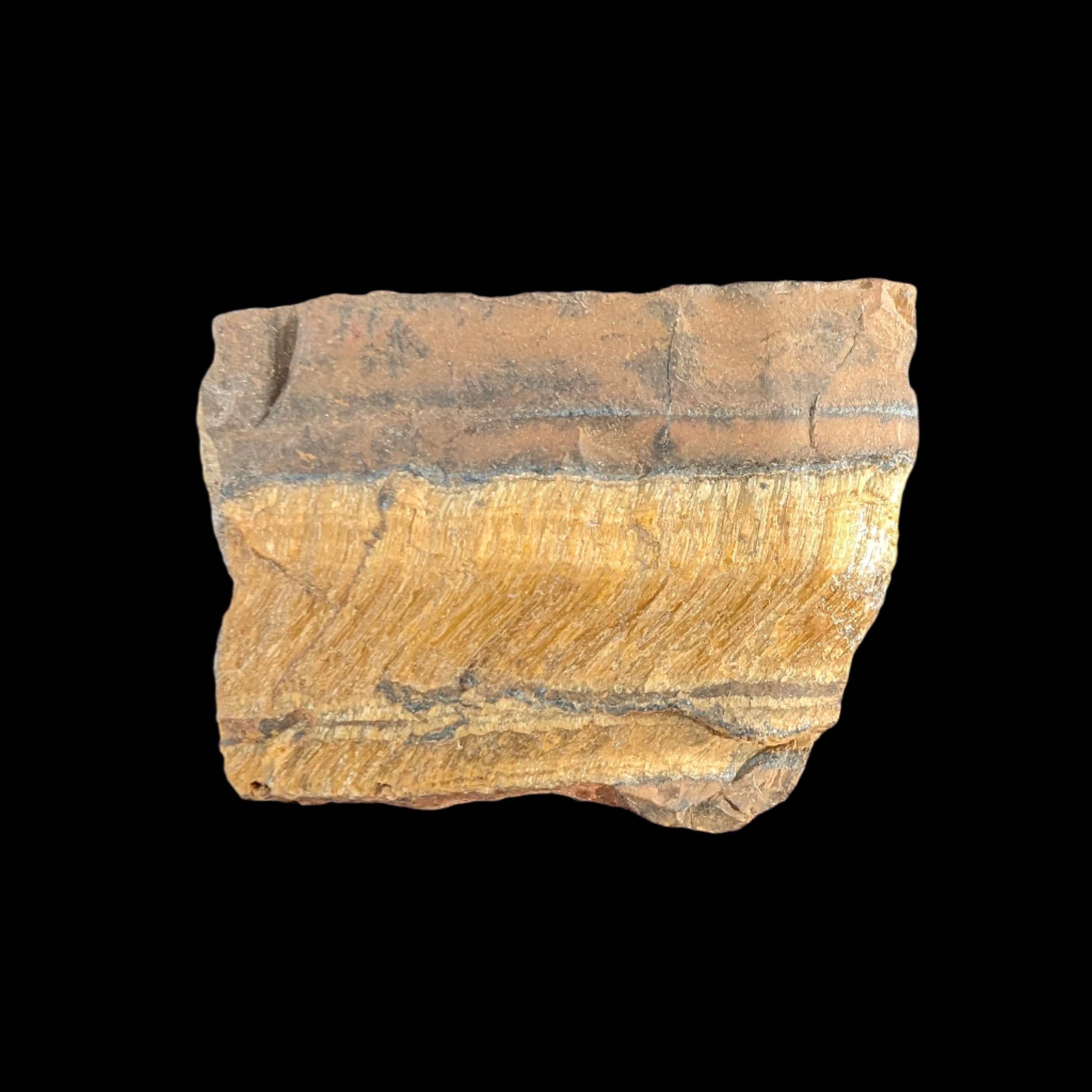 Tigers Eye natural  rough 111g in sunlight - Rocks and Things Store