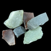 Green and Brown river Glass from Reedy Creek, Eldorado, Victoria - Rocks and Things Store