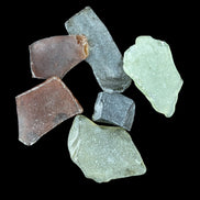 Green and Brown river Glass from Reedy Creek, Eldorado, Victoria - Rocks and Things Store