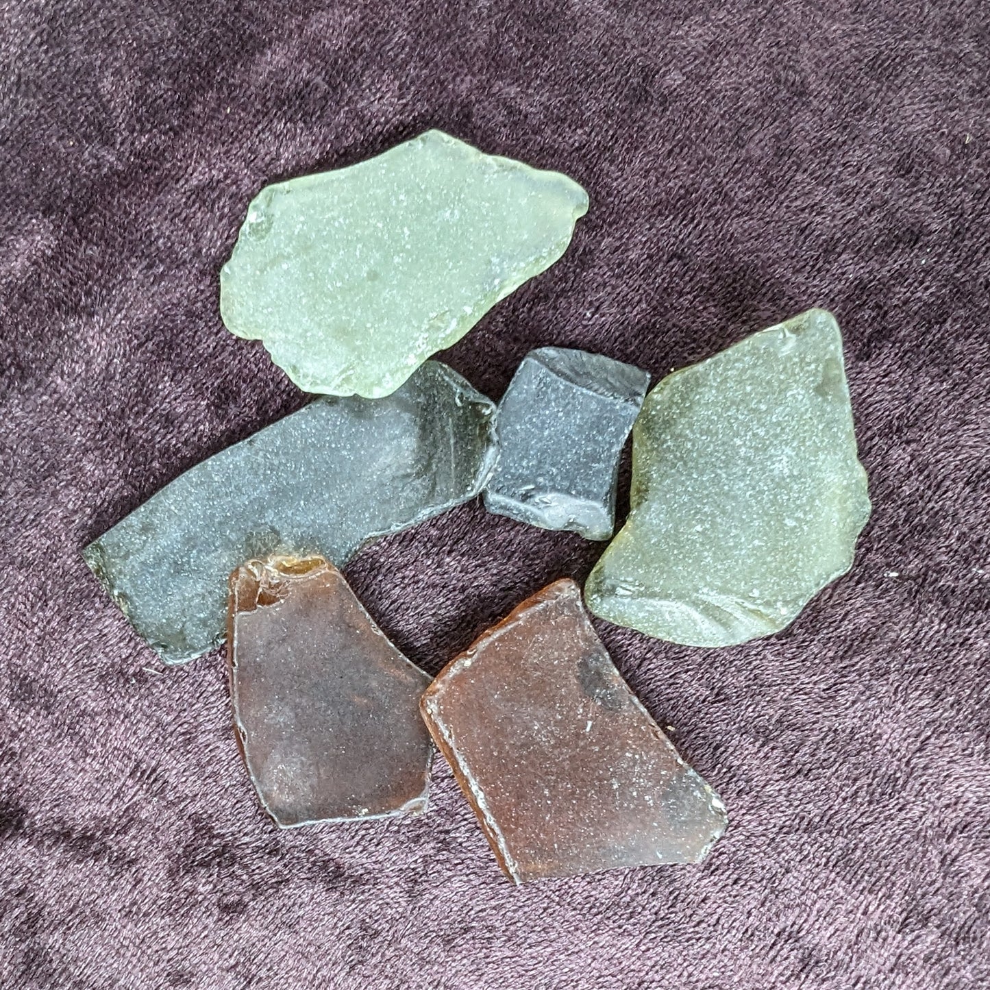 Green and Brown river Glass from Reedy Creek, Eldorado, Victoria Rocks and Things