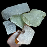 Green and Brown river Glass from Reedy Creek, Eldorado, Victoria - Rocks and Things Store