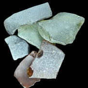 Green and Brown river Glass from Reedy Creek, Eldorado, Victoria - Rocks and Things Store