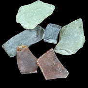 Green and Brown river Glass from Reedy Creek, Eldorado, Victoria - Rocks and Things Store
