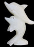 Afghan Jade hand-carved leaping Dolphin pair 42*42*110mm 267g in sunlight - Rocks and Things Store