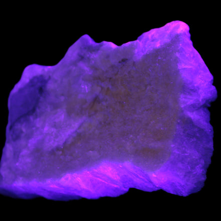 Calcite cluster 1345g in UV light - Rocks and Things Store