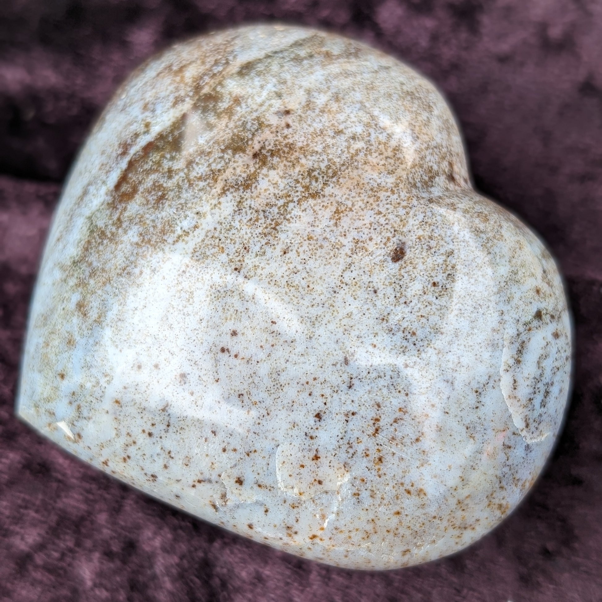 Ocean Jasper heart shape 220g Rocks and Things