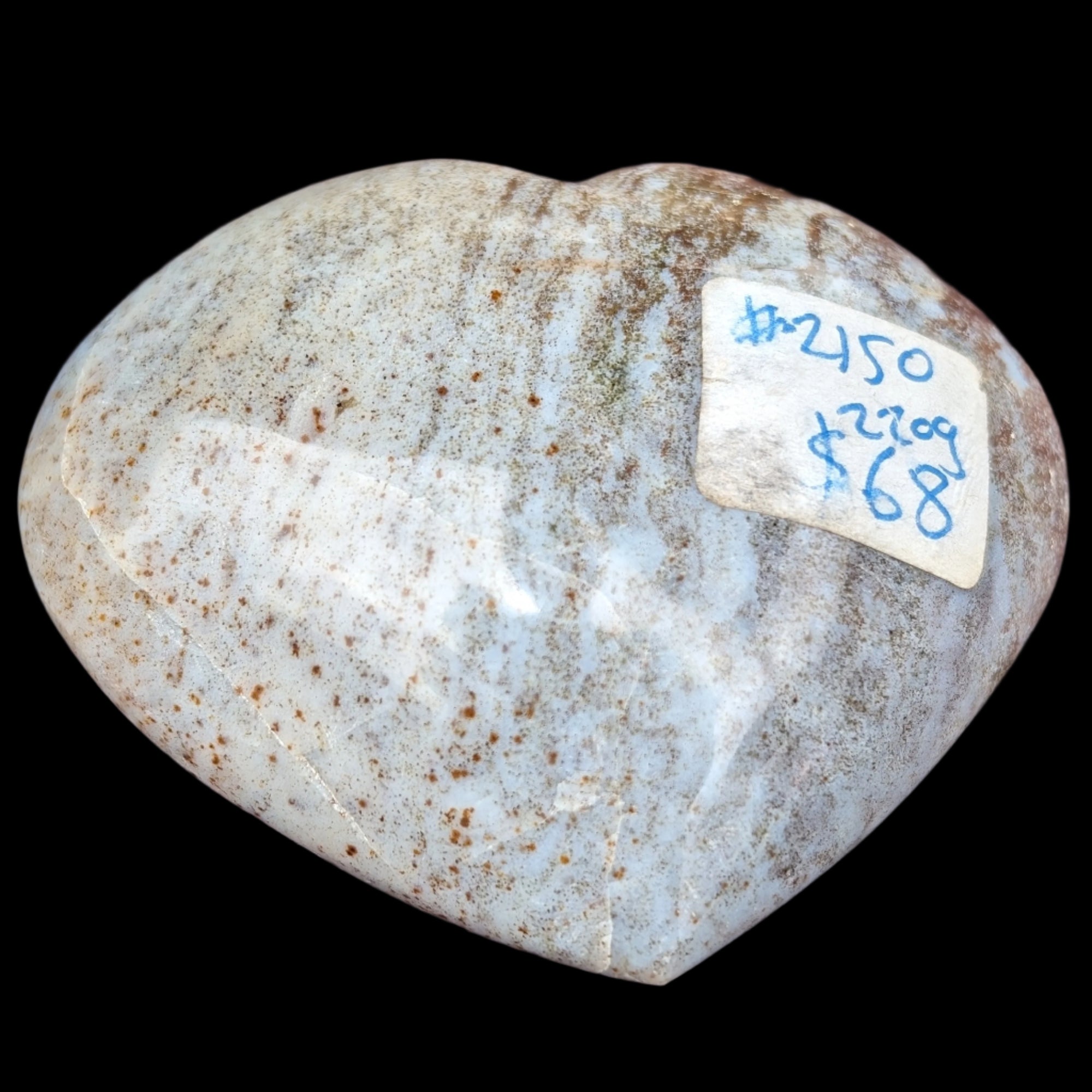 Ocean Jasper heart shape 220g - Rocks and Things Store