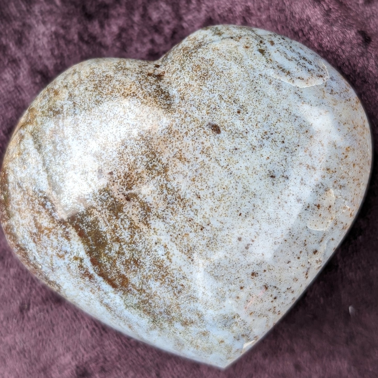 Ocean Jasper heart shape 220g Rocks and Things