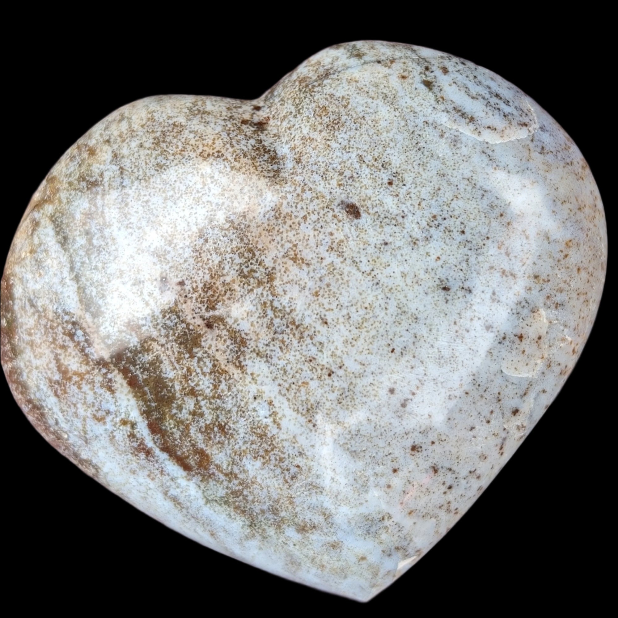 Ocean Jasper heart shape 220g - Rocks and Things Store