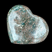 Ocean Jasper heart 176g in sunlight - Rocks and Things Store