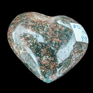 Ocean Jasper heart 176g in sunlight - Rocks and Things Store