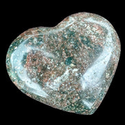 Ocean Jasper heart 176g in sunlight - Rocks and Things Store