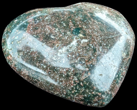 Ocean Jasper heart 176g in sunlight - Rocks and Things Store