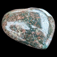 Ocean Jasper heart 176g in sunlight - Rocks and Things Store