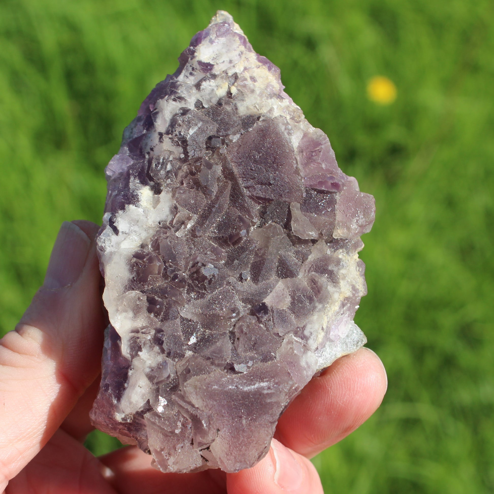 Purple window Fluorite cluster 239g Rocks and Things