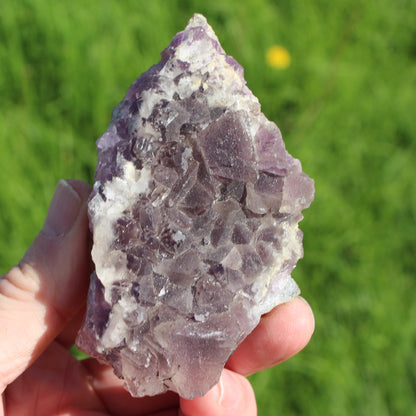 Purple window Fluorite cluster 239g Rocks and Things