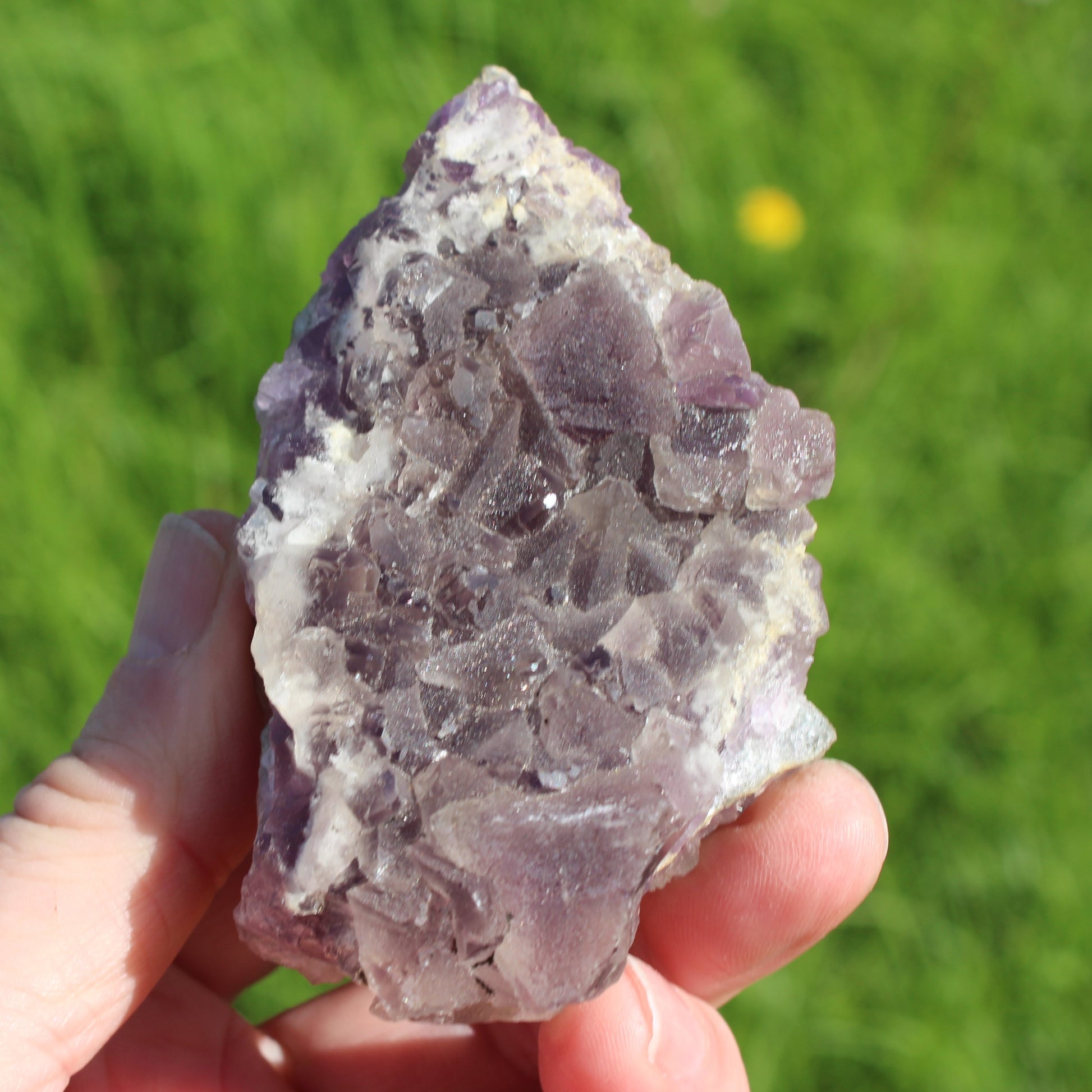 Purple window Fluorite cluster 239g Rocks and Things