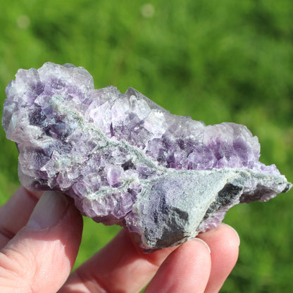 Purple window Fluorite cluster 241g