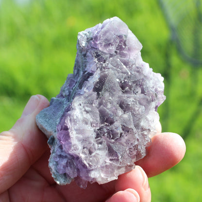 Purple window Fluorite cluster 241g